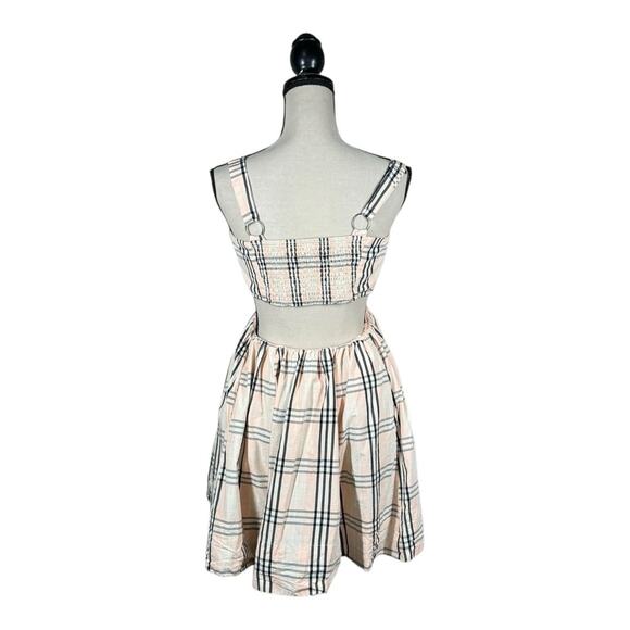 Free People Bridget Plaid Cut Out Mini Dress - Picture 5 of 6